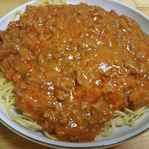 一工夫でカロリーオフ☆昔風ミートソーススパゲティ